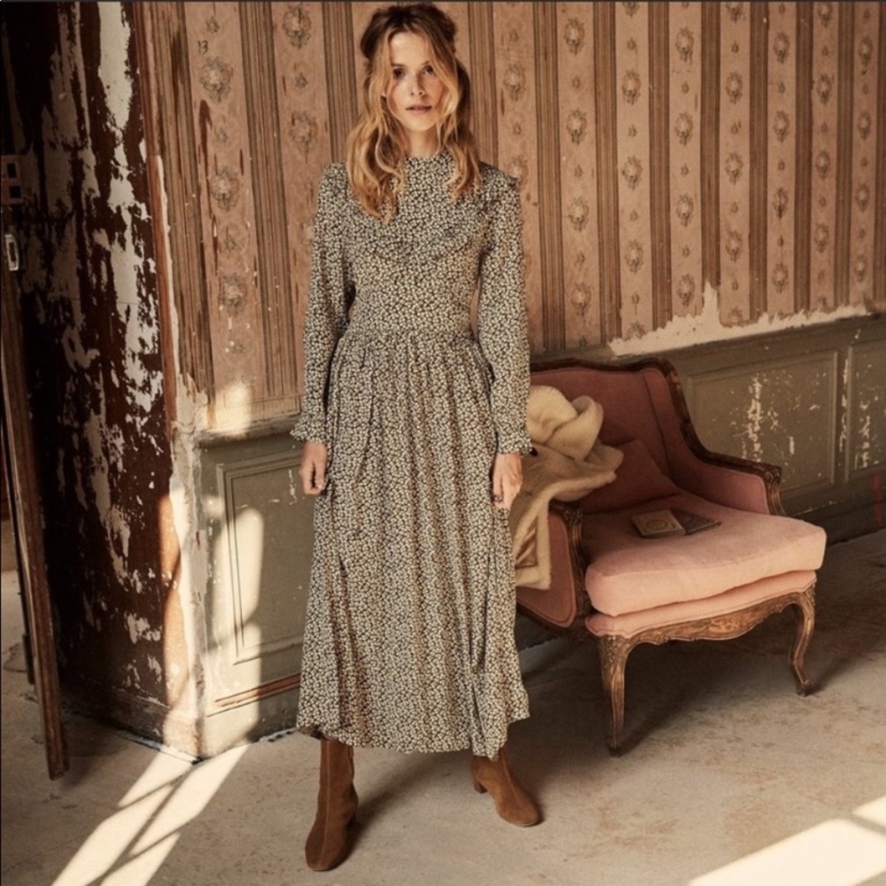 Doen Hawthorne Dress in Ink Maple Garden NWOT - same dress as Lily Allen wore